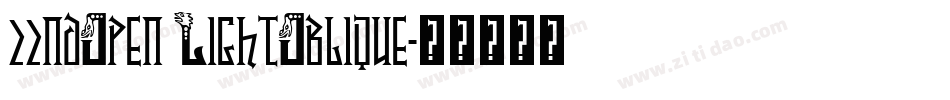 22ndOpen LightOblique字体转换